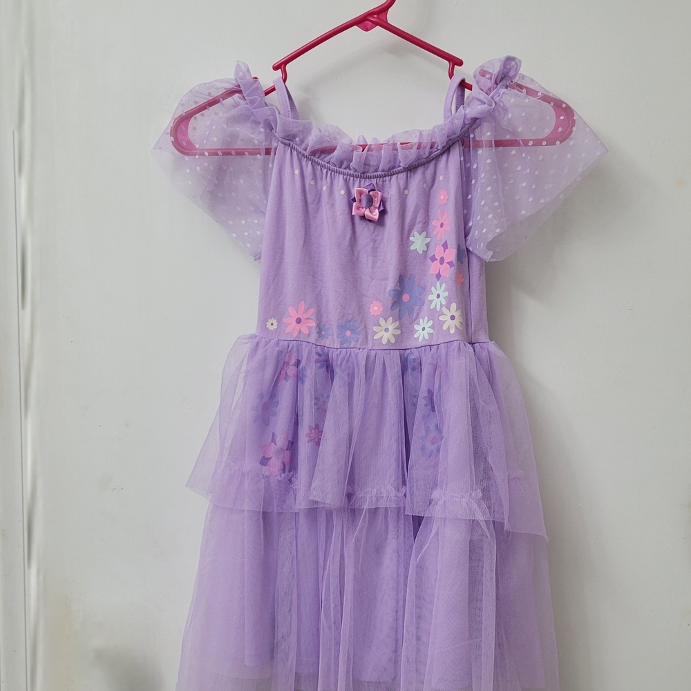 Disney Lavender Tulle Floral Dress Size 4/5